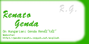 renato genda business card